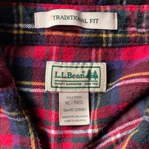 Ll bean traditional fit flannel